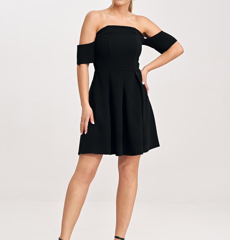 Елегантна рокля  M1026 - черна - синтетика Figl