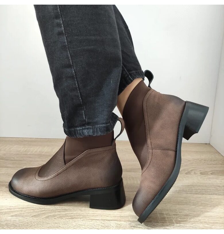 Елегантни дамски боти  B21-1 Кафяв Coffee FORMAZIONE