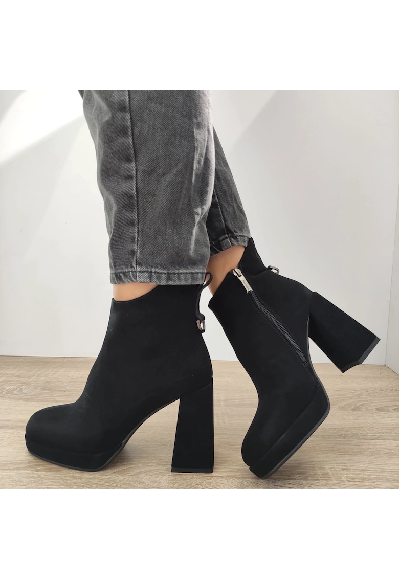 Елегантни дамски боти M03-05A Black Velvet - Черно кадифе Jose Simon