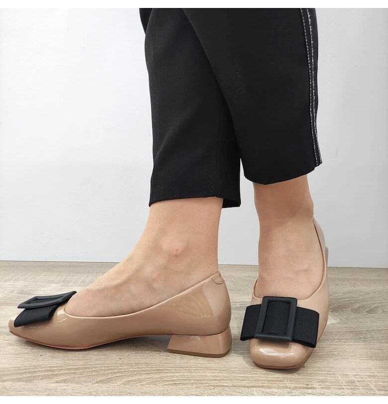 Елегантни дамски обувки  1035-1061 - Apricot Lacquer FORMAZIONE