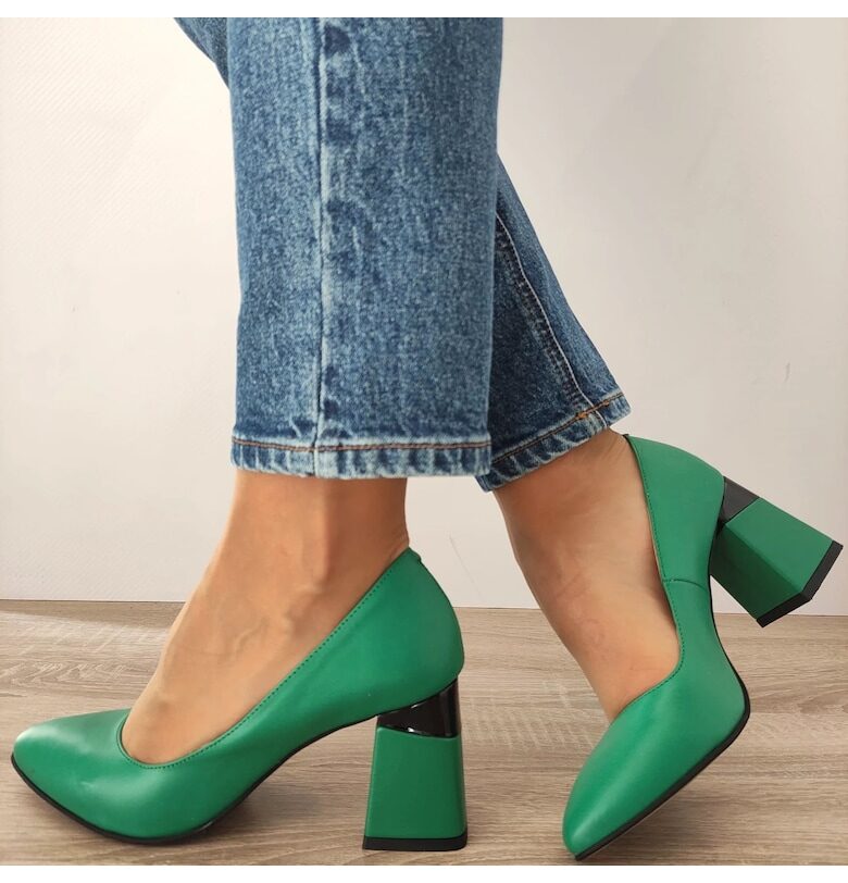 Елегантни дамски обувки  2085-2 Green - Зелени PERLLA