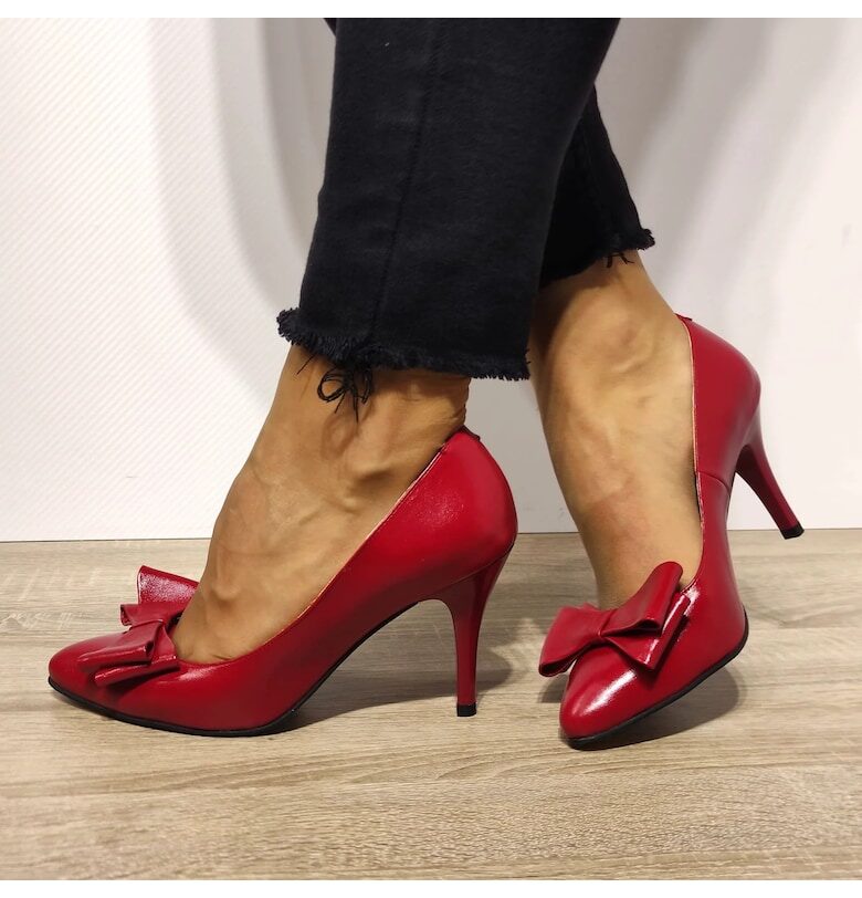 Елегантни дамски обувки  25216 Dark Red - Тъмночервени Antonio