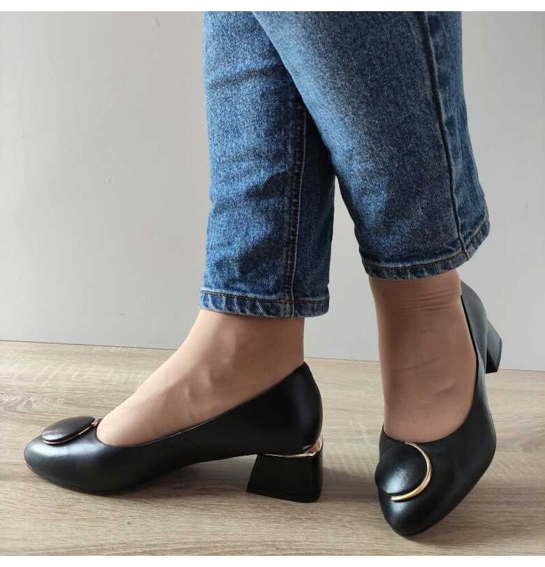 Елегантни дамски обувки  E1481 2198 Black - Черни aga