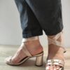 Елегантни дамски сандали  Ym285H2 Nude Metallic - Nude - Epica