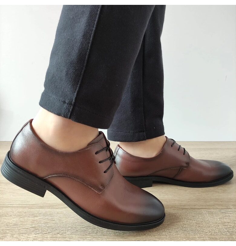 Елегантни мъжки обувки  10663 Brown - Кафяви Mels