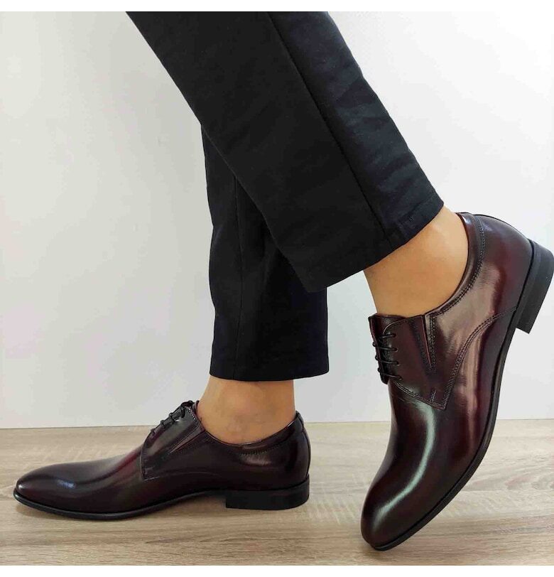 Елегантни мъжки обувки  2136-0823 Floral Burgundy - Floral Burgundy Conhpol
