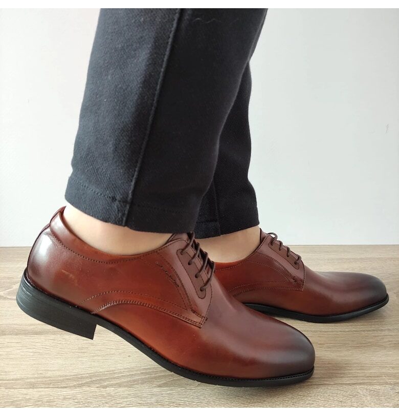 Елегантни мъжки обувки  2768-1 Кафяв - Кафяв ELDEMAS