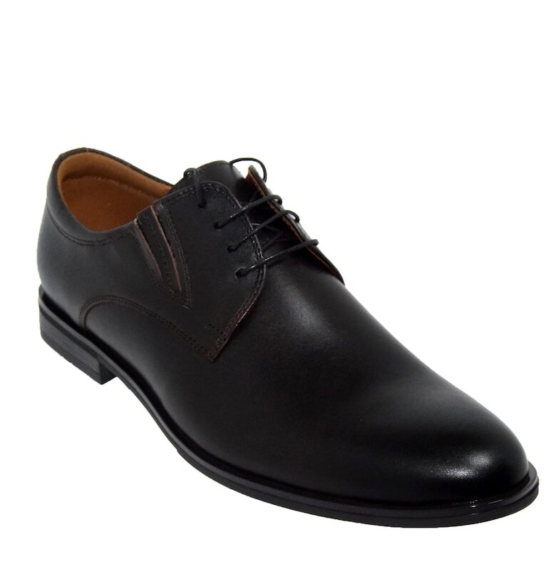 Елегантни мъжки обувки  6845-0998 Тъмно кафяво - Тъмно кафяво Conhpol