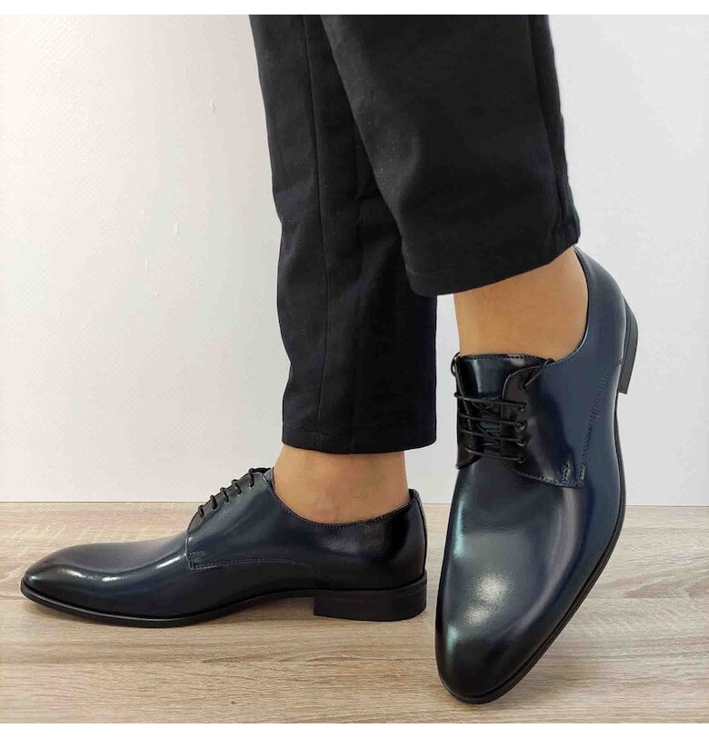 Елегантни мъжки обувки  8520-1287-00S01 синьо - лакирано синьо Conhpol