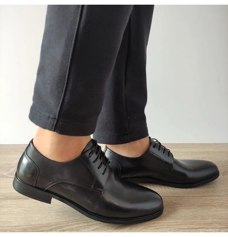 Елегантни мъжки обувки  9122-3 Black - черни ELDEMAS