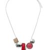 Елегантно колие с червен камък Figl