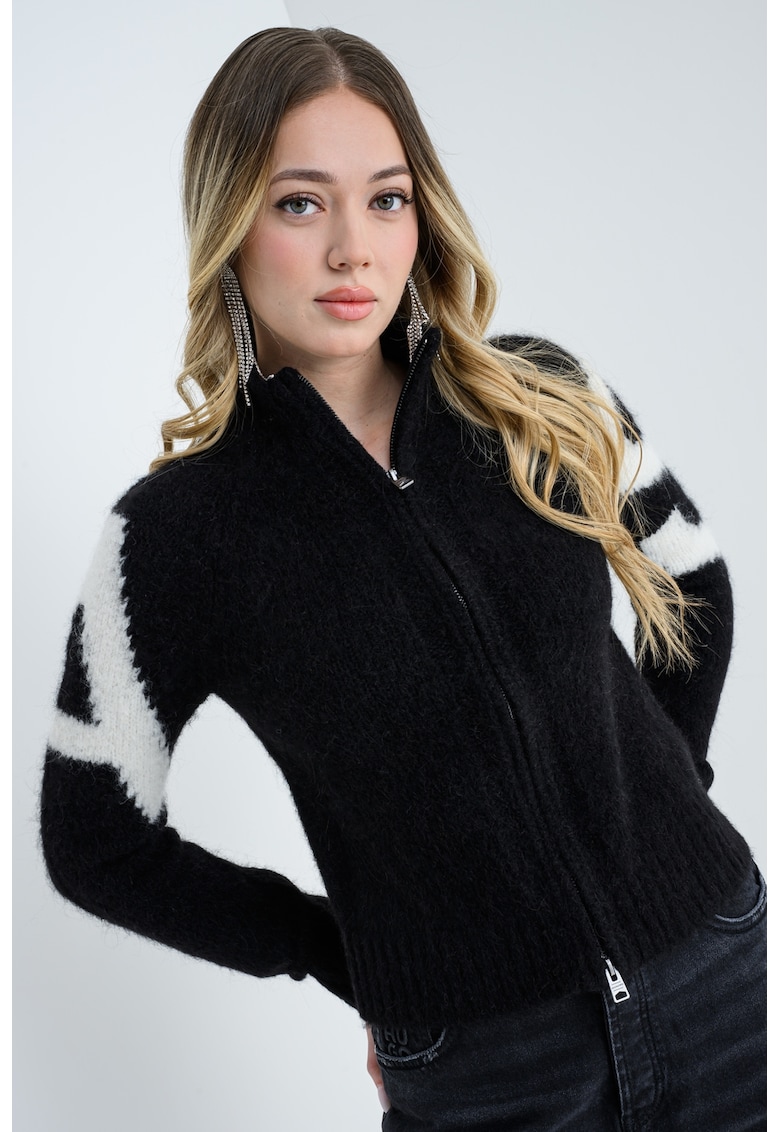 Жилетка Sylvie с алпака - Бял/Черен AllSaints