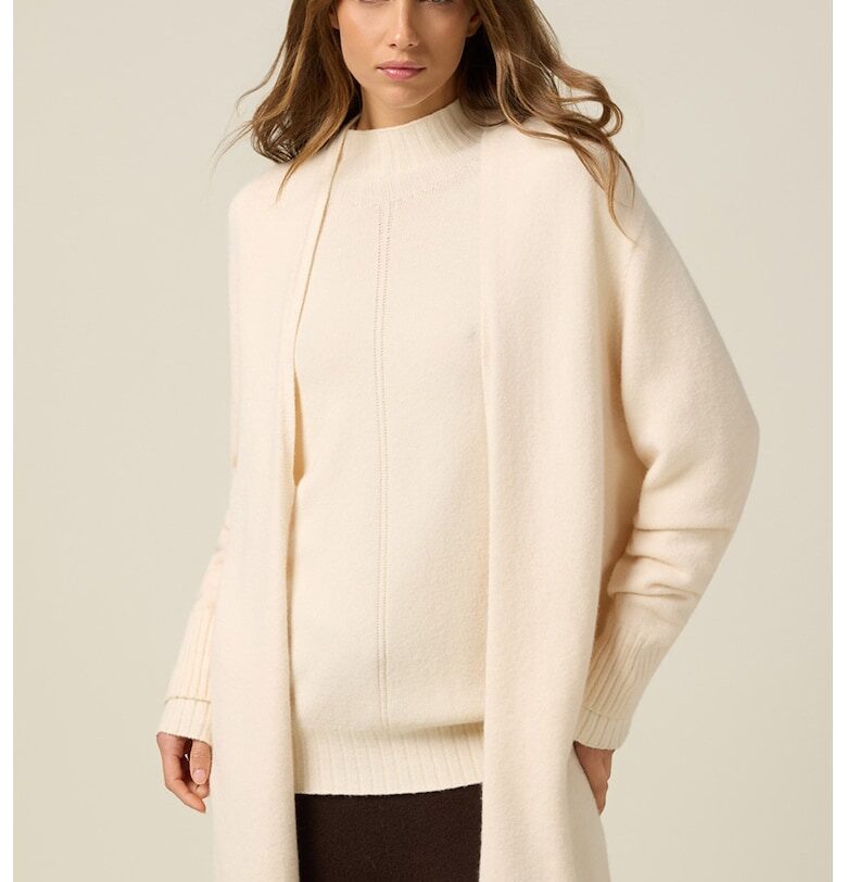 Жилетка без закопчаване - Крем Oltre