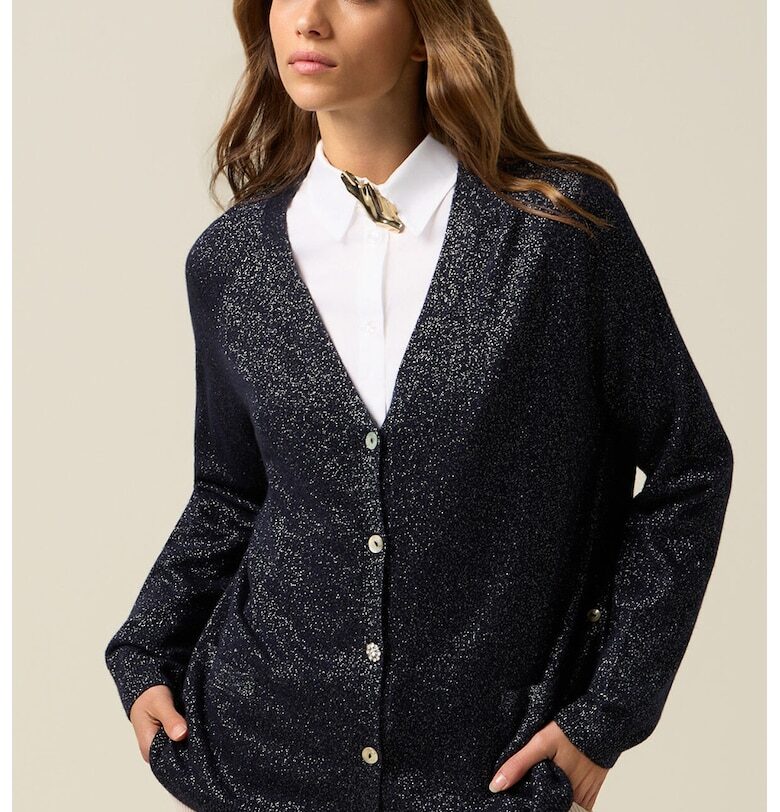 Жилетка с вълна и бляскави детайли Oltre