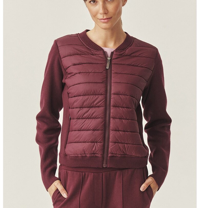 Жилетка с капитонирани панели - Тъмновиолетов Tatuum