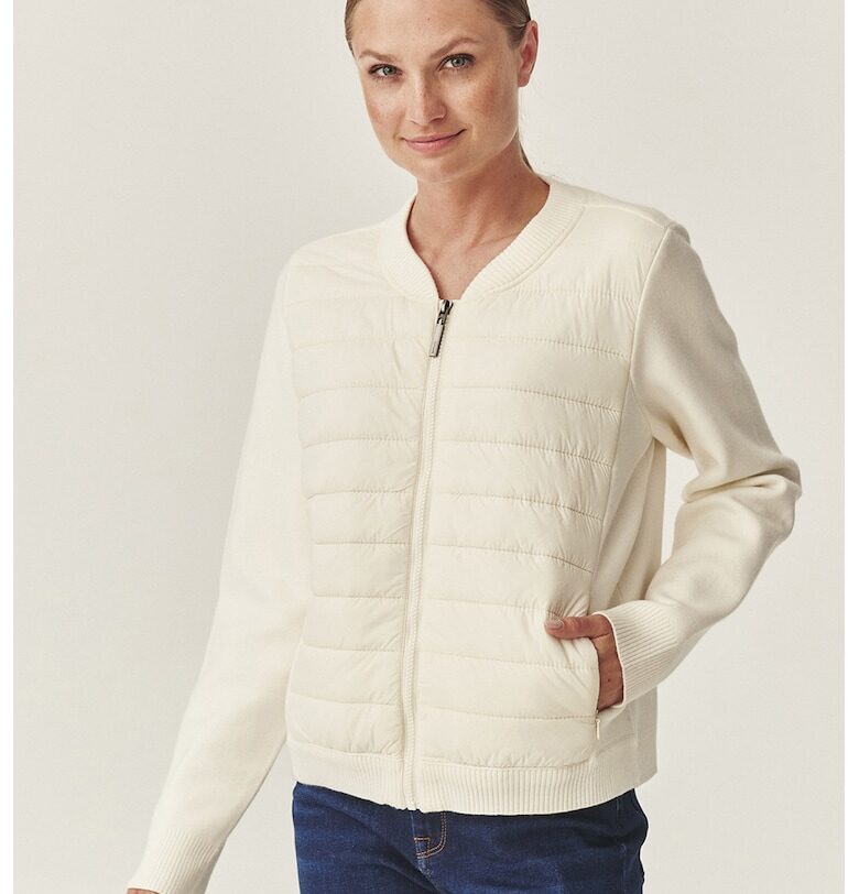 Жилетка с капитонирани панели - Крем Tatuum