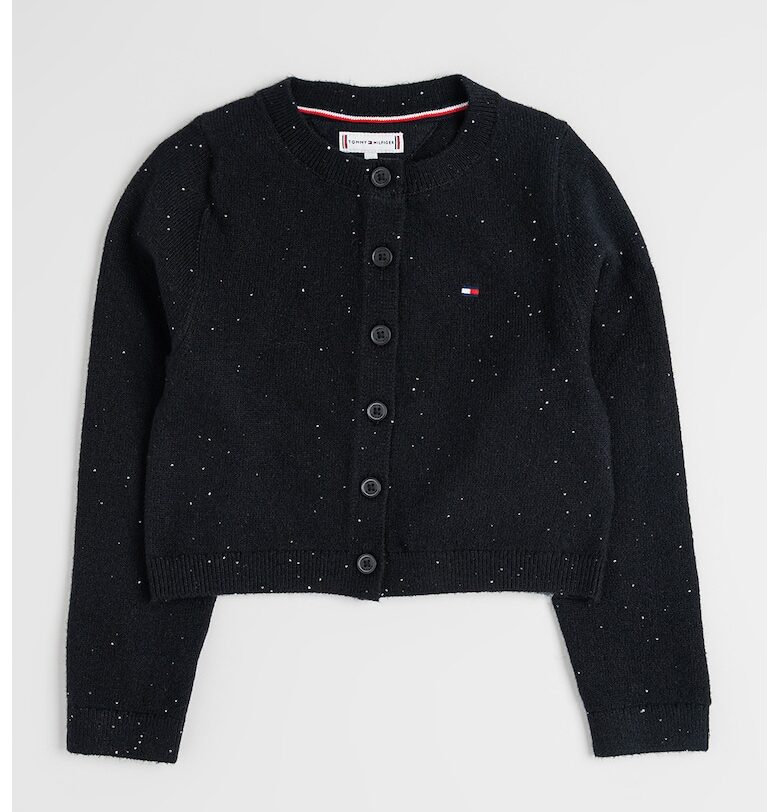 Жилетка с копчета и пайети - Черен Tommy Hilfiger