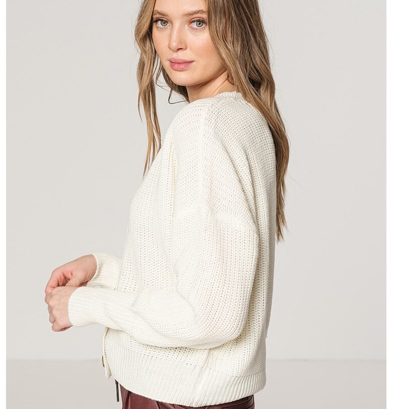 Жилетка с шпиц и копчета - Мръснобял Vero Moda