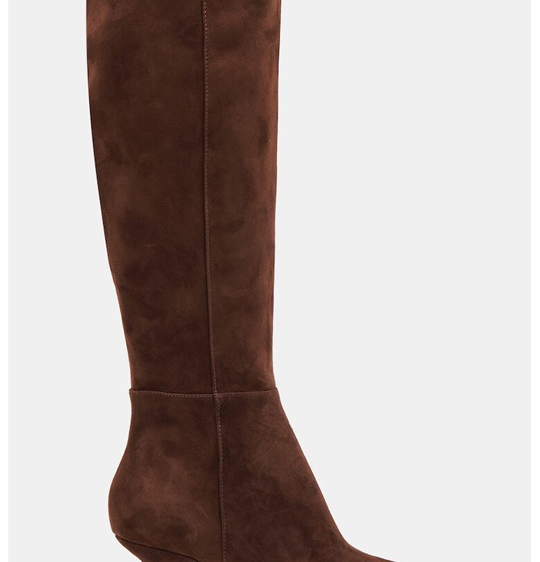 Заострени кожени ботуши до коляното Dolce Vita