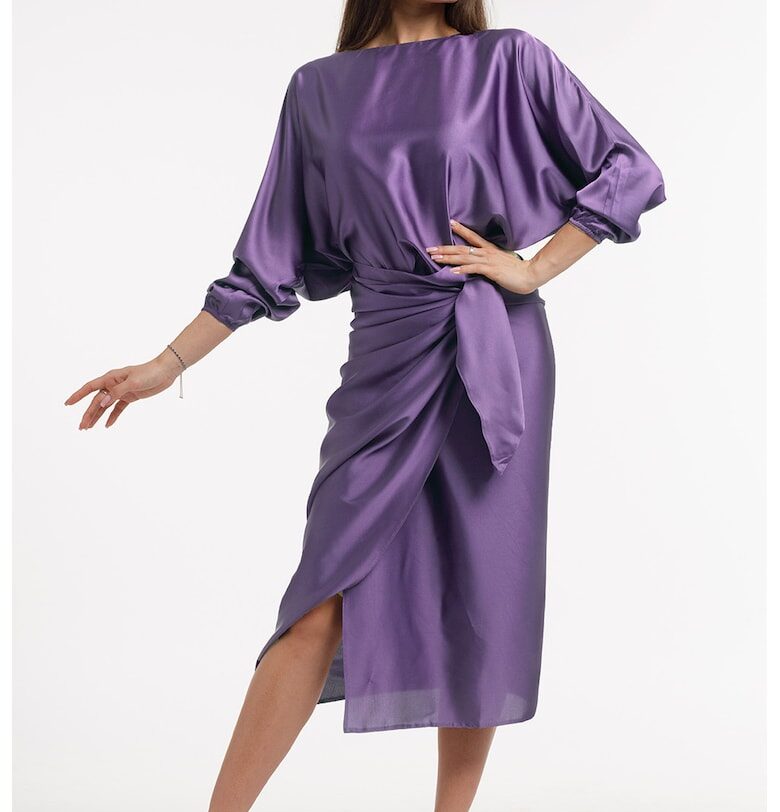 Застъпена рокля с шлиц отпред CAMISSI