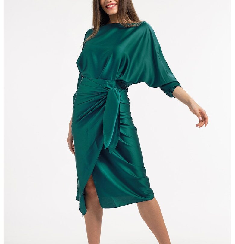 Застъпена рокля с шлиц отпред CAMISSI