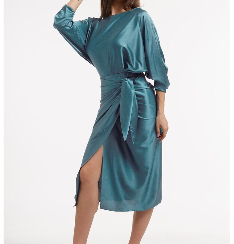 Застъпена рокля с шлиц отпред CAMISSI