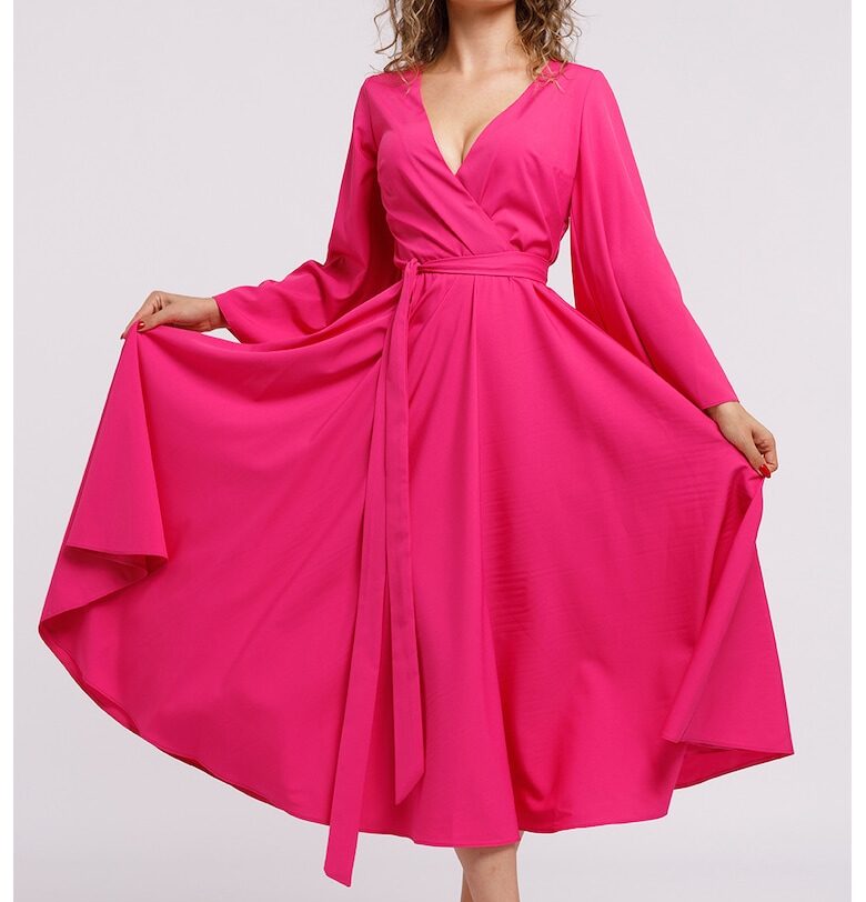 Застъпена шпиц рокля CAMISSI