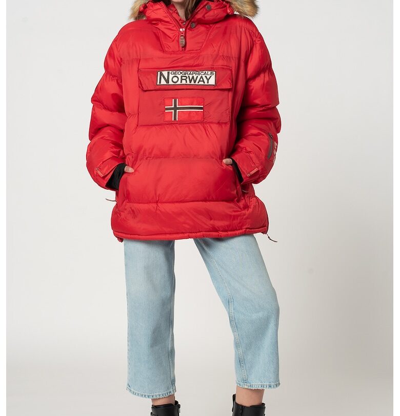 Зимна парка Belancolie с качулка - Червен Geographical Norway