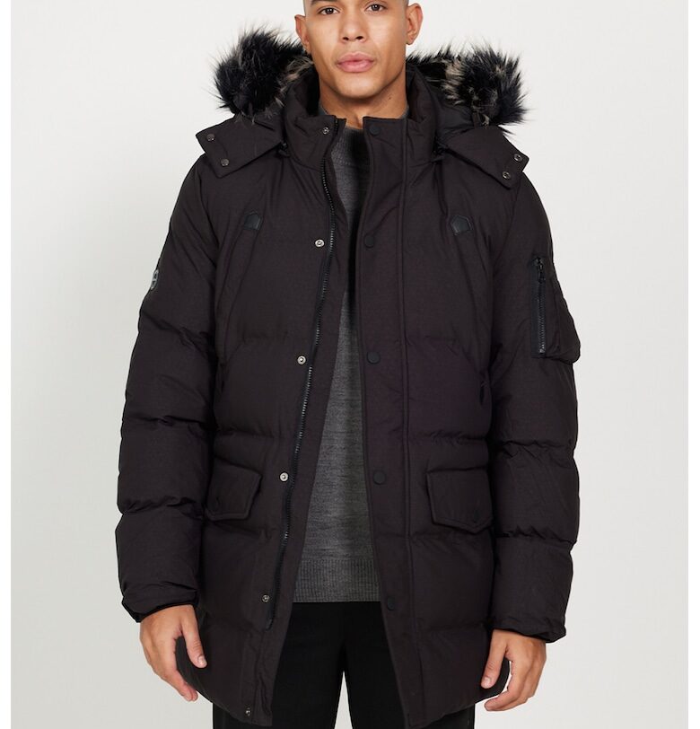 Зимно ватирано яке с еко пух - Черен ACCo