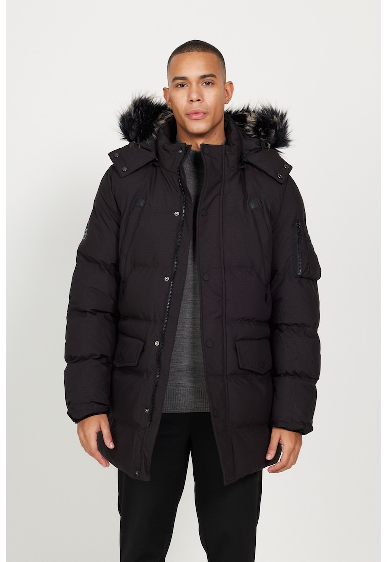 Зимно ватирано яке с еко пух - Черен ACCo