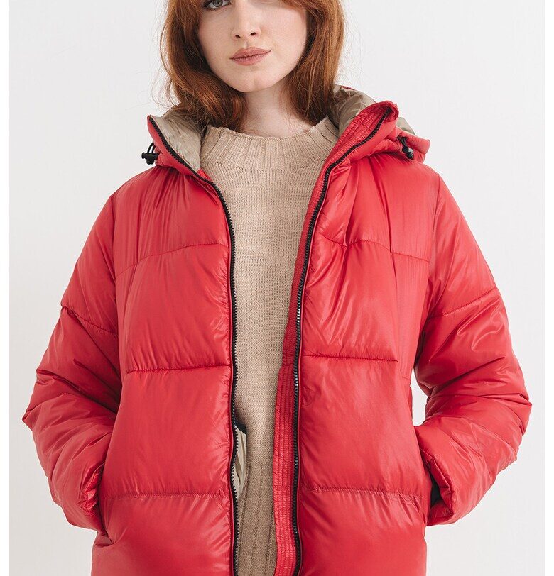 Зимно влагоотвеждащо яке с качулка - Червен/Черен Pepe Jeans London