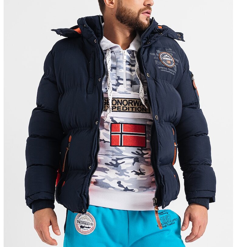 Зимно капитонирано яке Verveine с отделяща се качулка - Тъмносин Geographical Norway