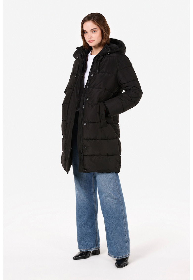 Зимно капитонирано яке - Черен COLINS