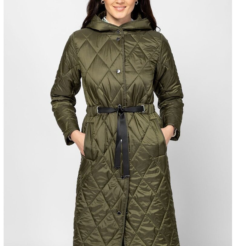 Зимно капитонирано яке с връзки - Маслинено зелено Heavy Tools