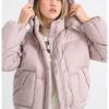 Зимно пухено яке с качулка - Прашно розово Levis