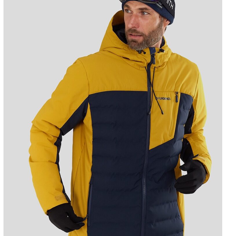 Зимно ски яке Fairfield с контрасти - Шафраново жълто/Тъмносин Fundango