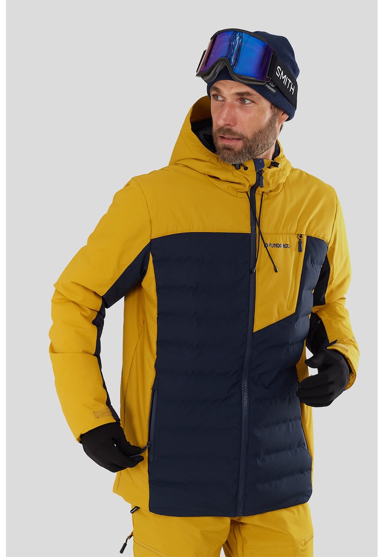 Зимно ски яке Fairfield с контрасти - Шафраново жълто/Тъмносин Fundango