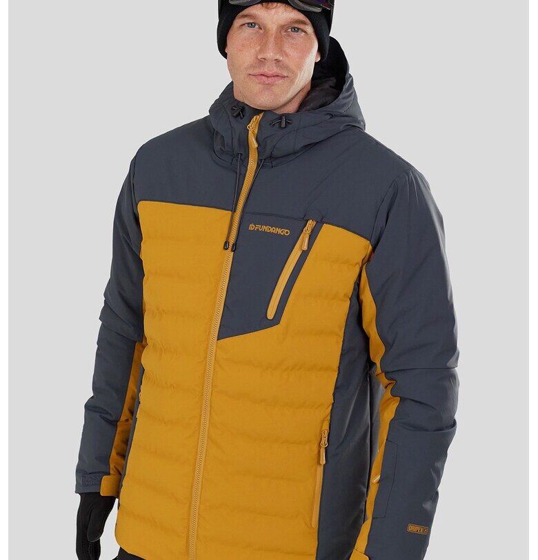 Зимно ски яке Fairfield с контрасти - Тъмно оранжево/Антрацитно сиво Fundango