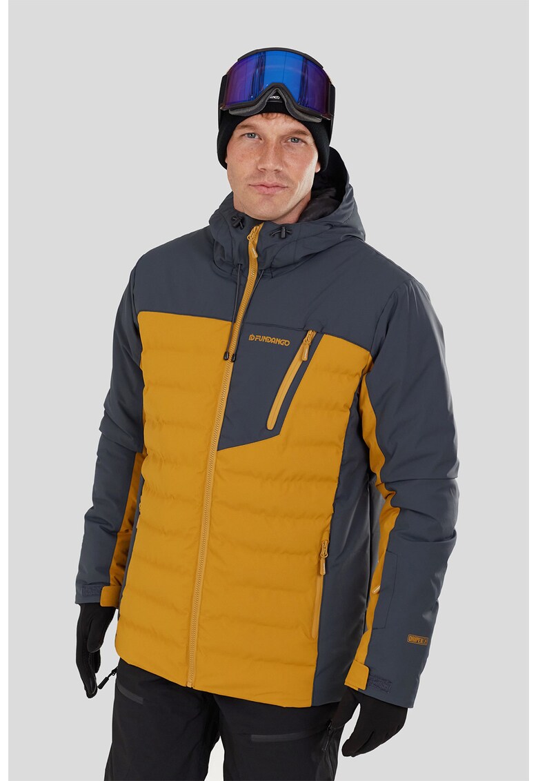 Зимно ски яке Fairfield с контрасти - Тъмно оранжево/Антрацитно сиво Fundango