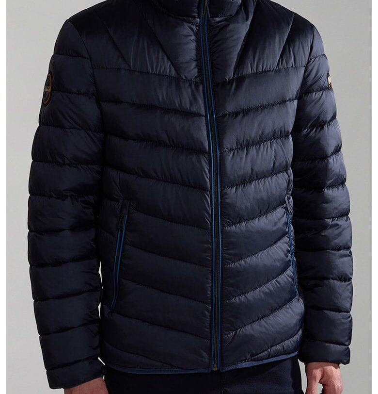 Зимно яке Aerons с качулка - Индигово синьо Napapijri