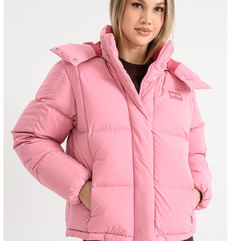 Зимно яке Alaska с пухена вата - Розово Tommy Jeans