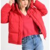 Зимно яке Alaska с пухена вата - Червен Tommy Jeans