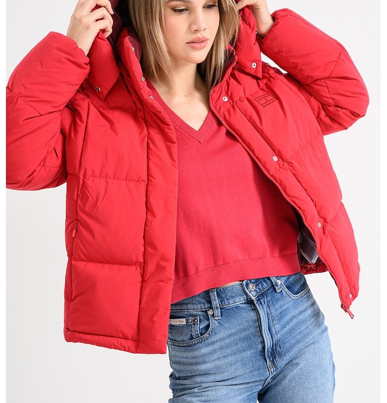 Зимно яке Alaska с пухена вата - Червен Tommy Jeans