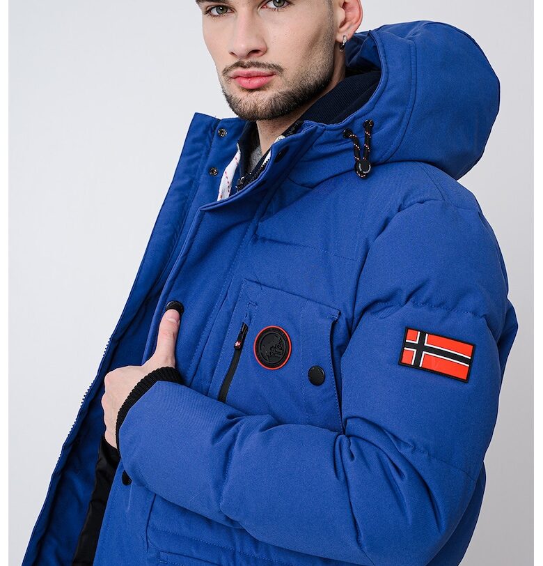 Зимно яке Albert с вата и качулка - Тъмносин Geographical Norway