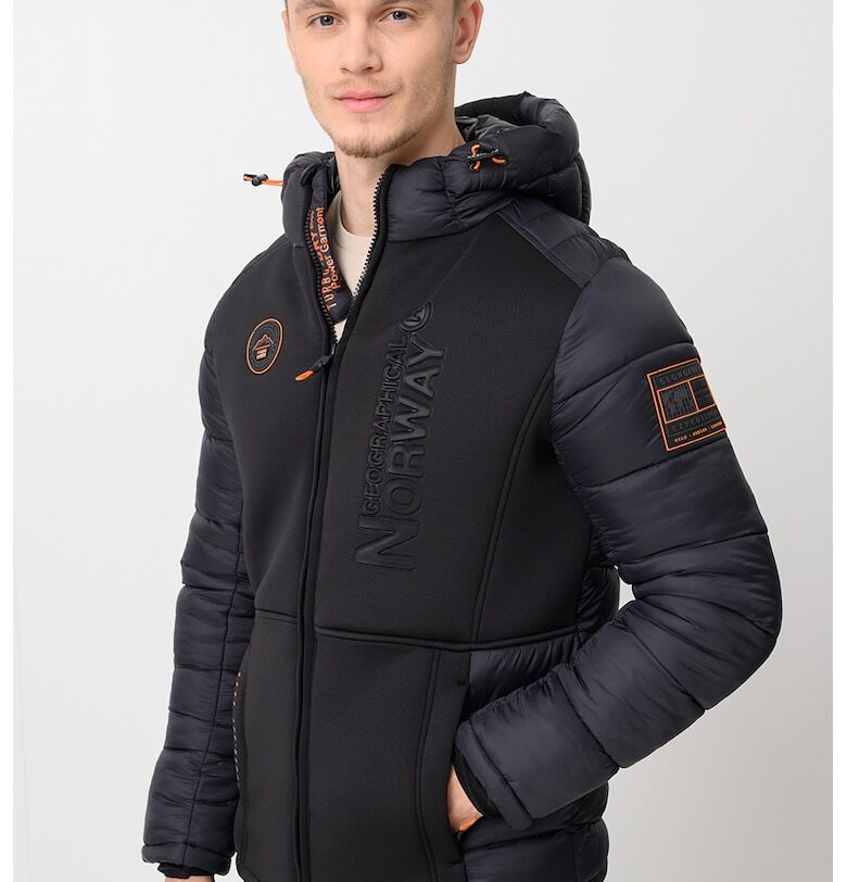 Зимно яке Bafare с качулка - Черен Geographical Norway