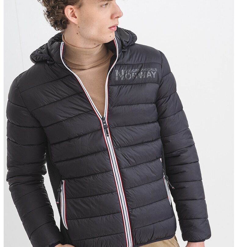 Зимно яке Bikash с качулка - Черен Geographical Norway