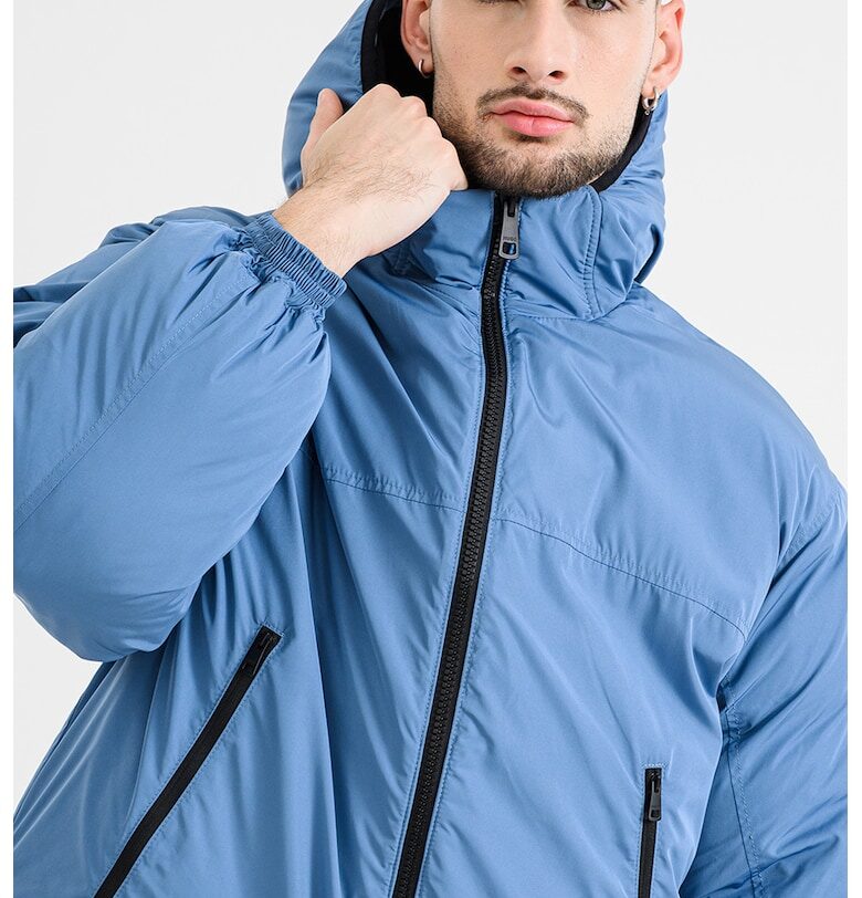 Зимно яке Bryno с качулка - Прашно синьо HUGO