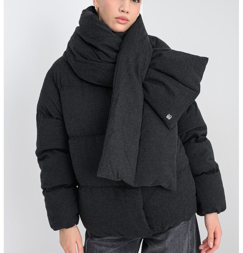 Зимно яке Fardot с отделящ де елемент - Tъмносив HUGO