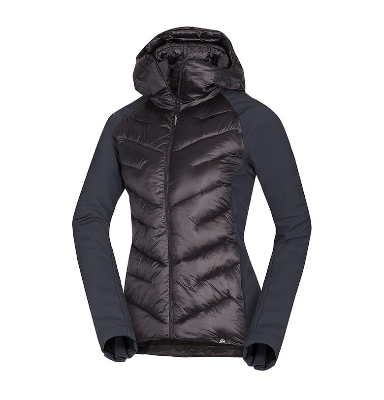 Зимно яке за бягане Lorelei с качулка - Черен/Антрацитно сиво NORTHFINDER