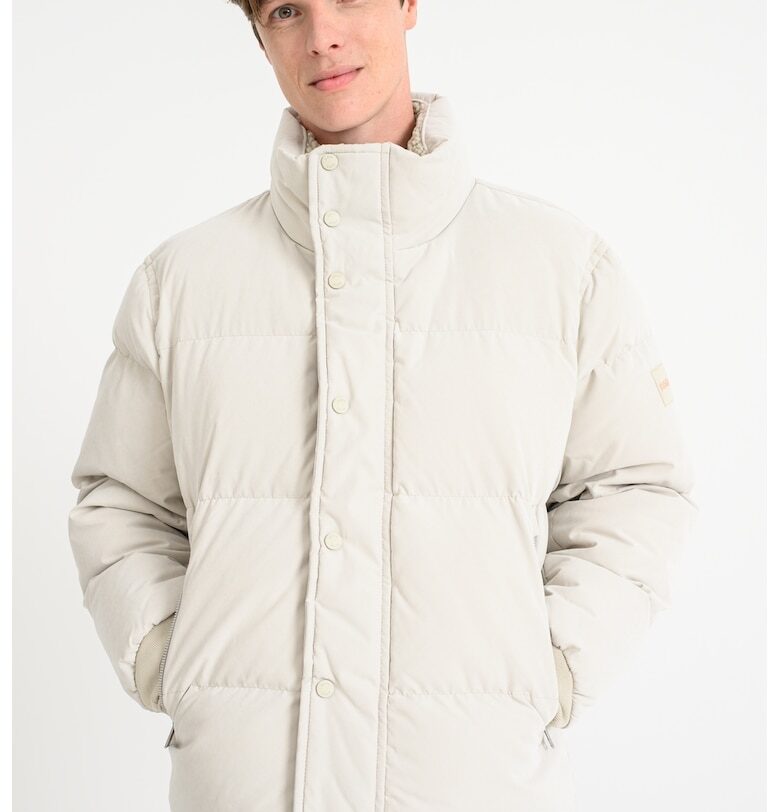 Зимно яке с висока яка - Мръснобял BOSS